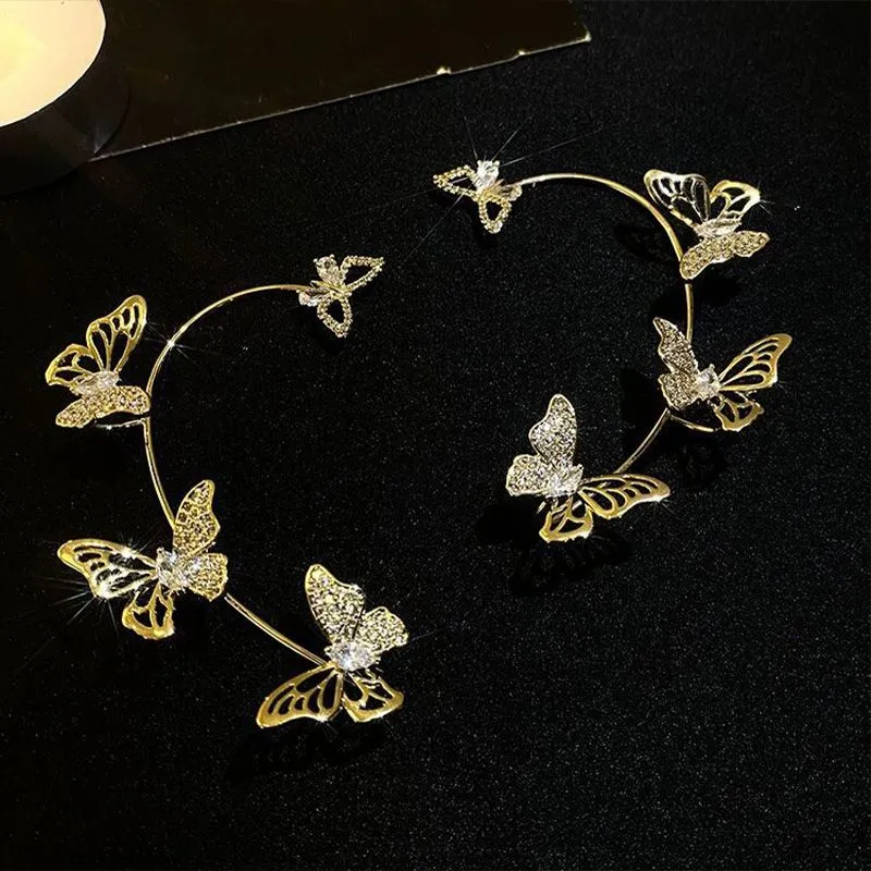 Christmas Gift * Super Sparkling Zircon Butterfly Earring