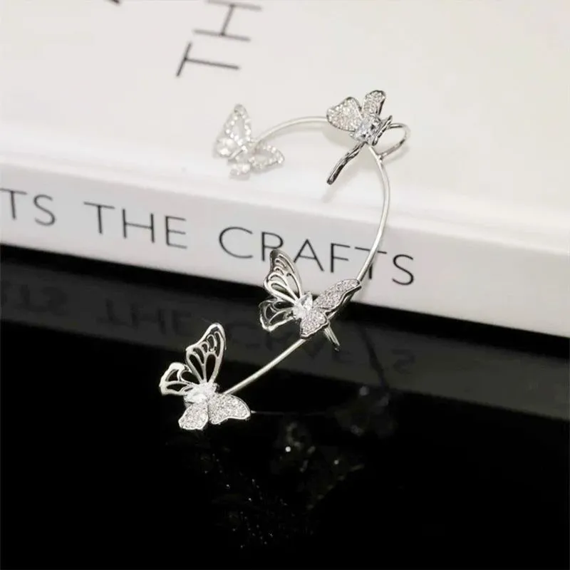 Christmas Gift * Super Sparkling Zircon Butterfly Earring