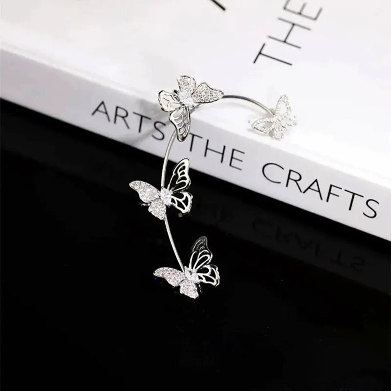 Christmas Gift * Super Sparkling Zircon Butterfly Earring