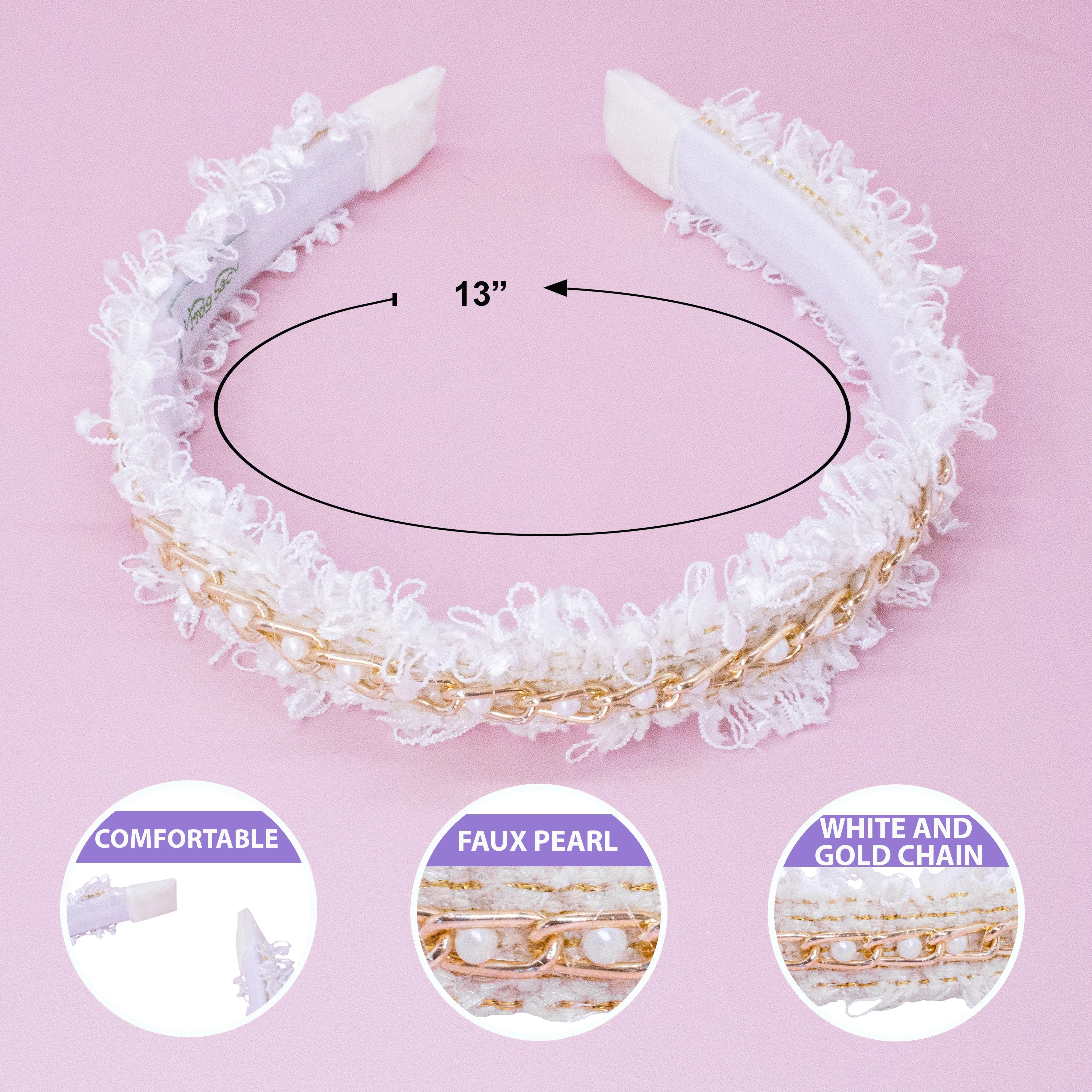 Confetti Pearl Headbands - 2 Pack