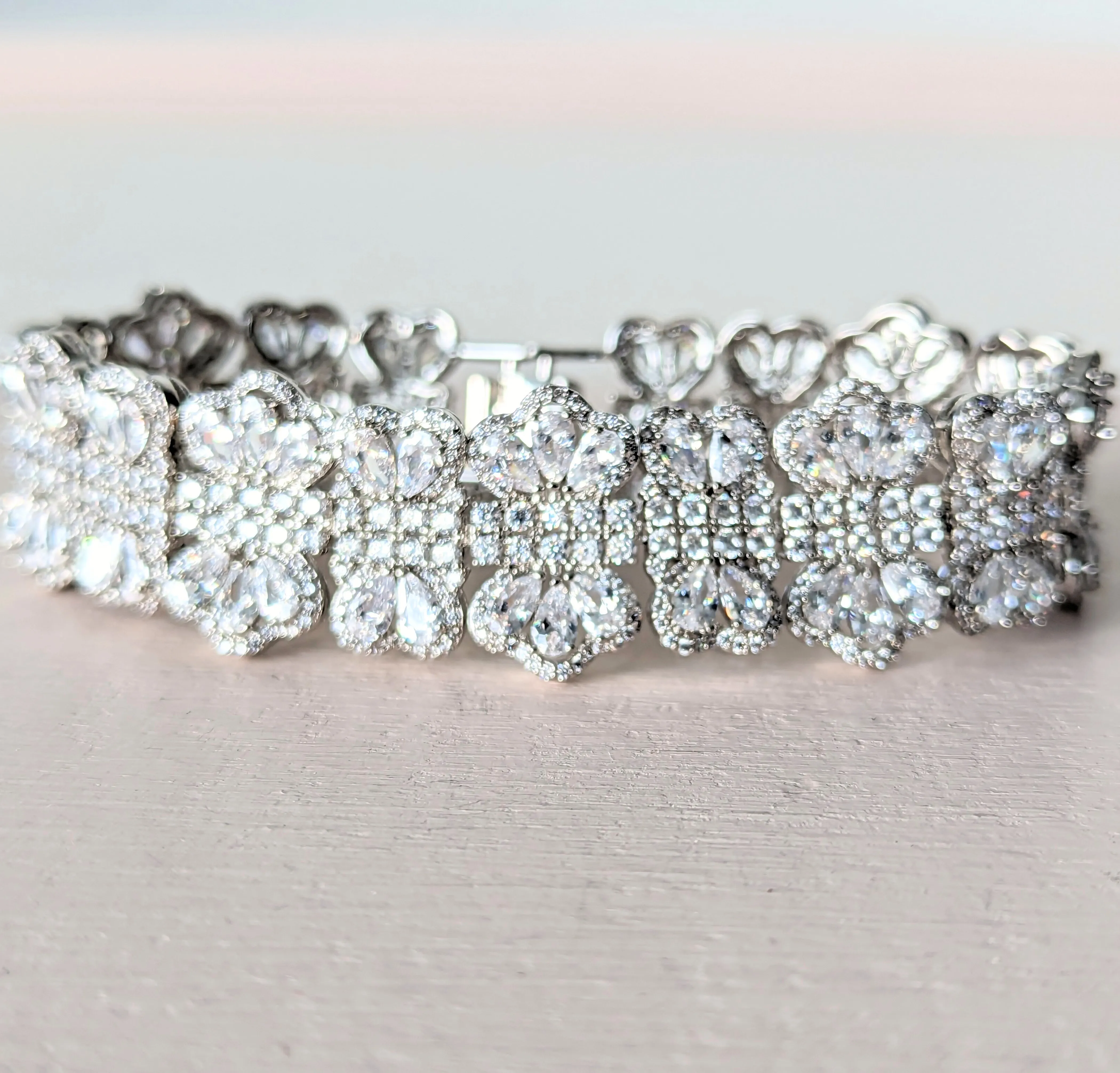 Cubic Zirconia Cuff Bracelet