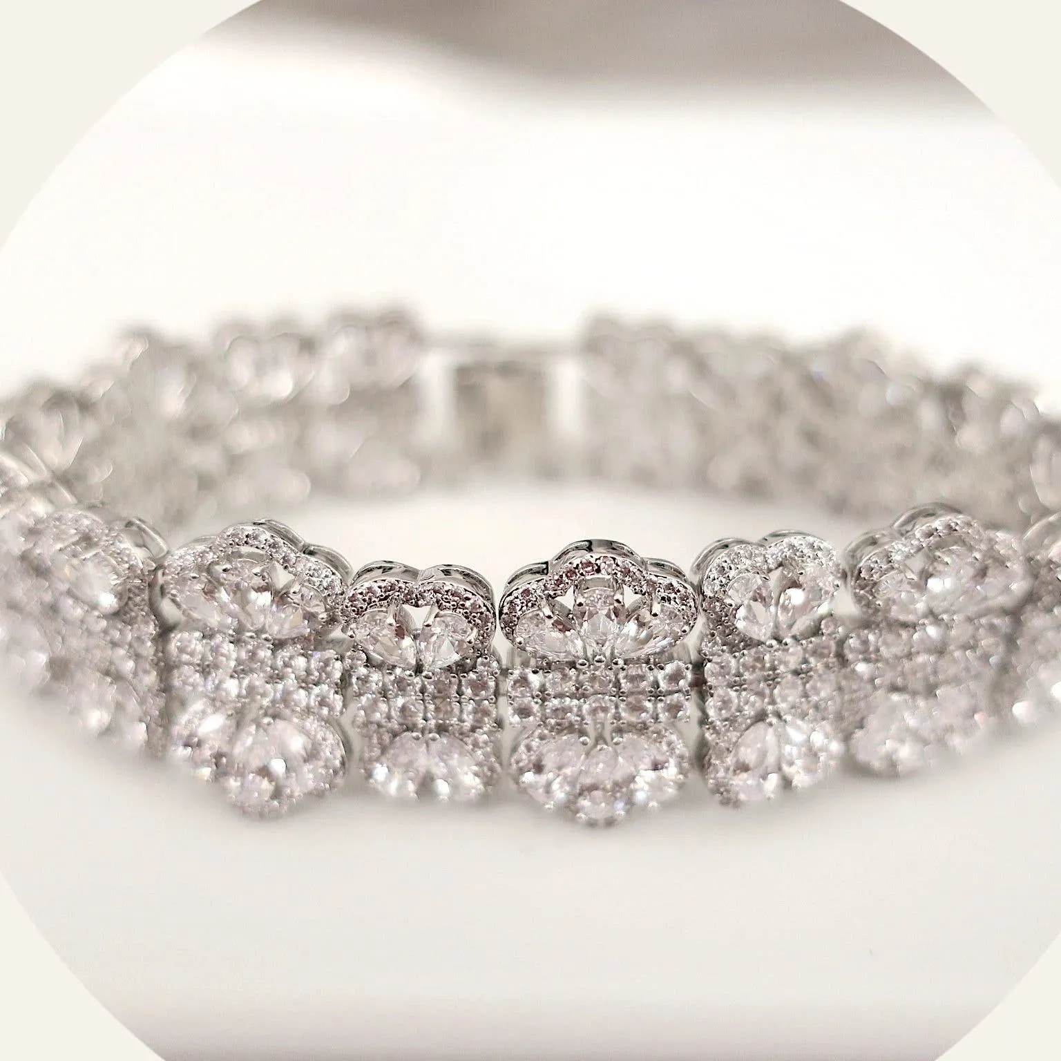 Cubic Zirconia Cuff Bracelet