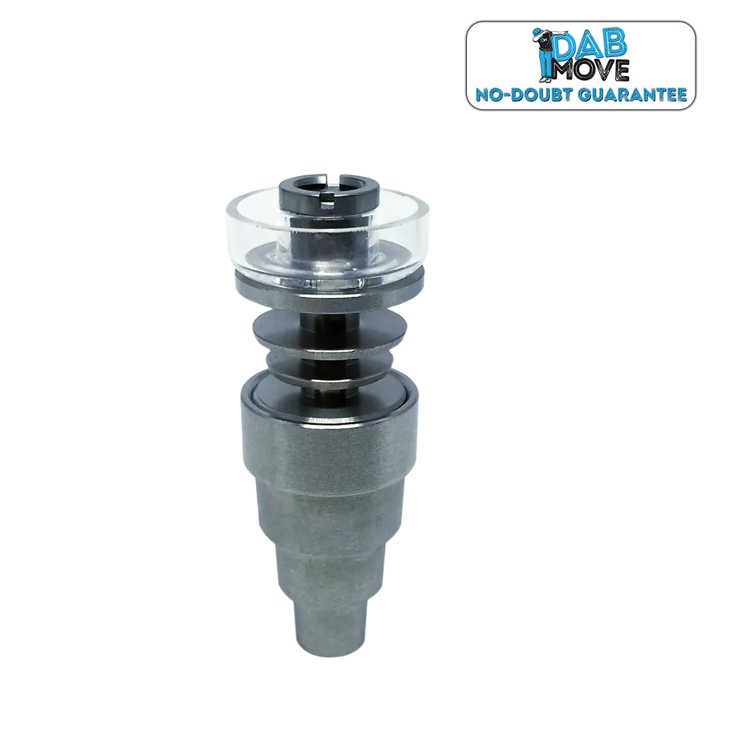 DabMove - OG Hybrid Quartz 6-In-1 Hollow Universal Domeless Titanium Nail - 10-14-18mm Male/ Female