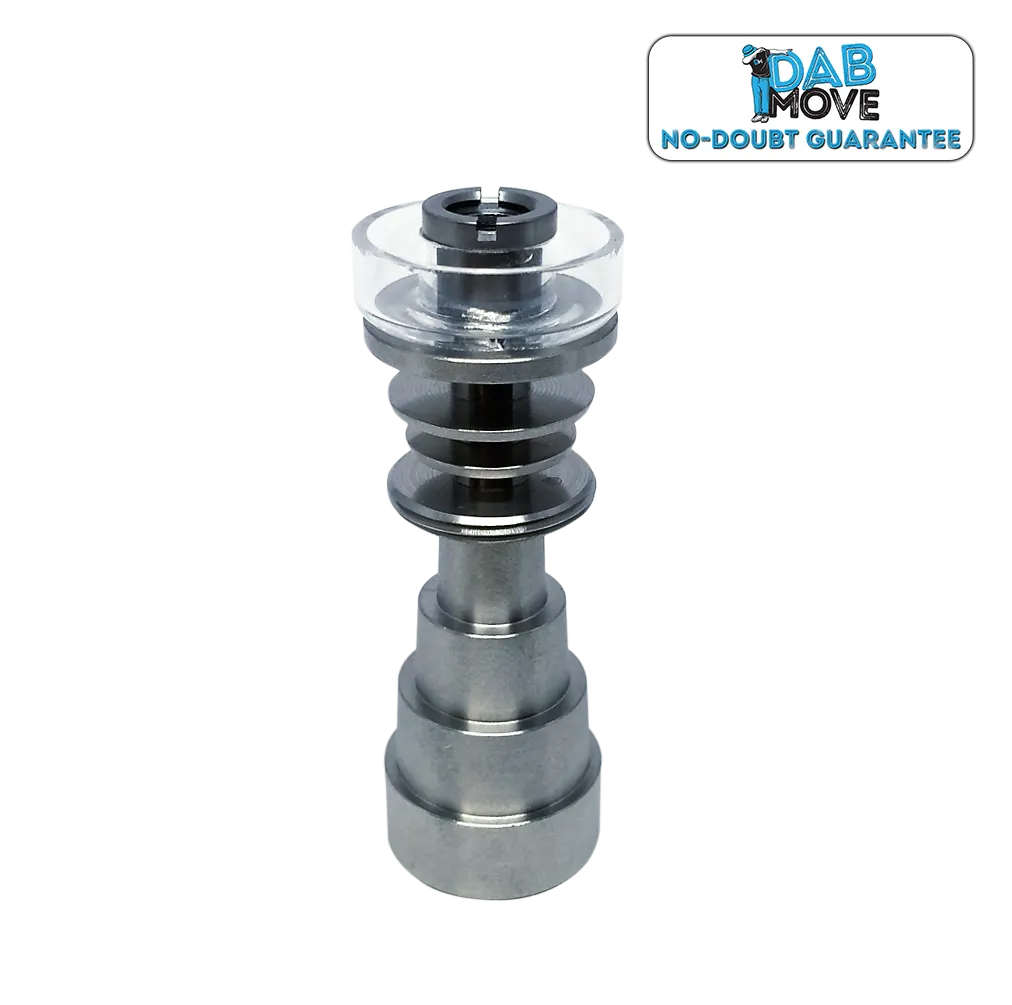 DabMove - OG Hybrid Quartz 6-In-1 Hollow Universal Domeless Titanium Nail - 10-14-18mm Male/ Female