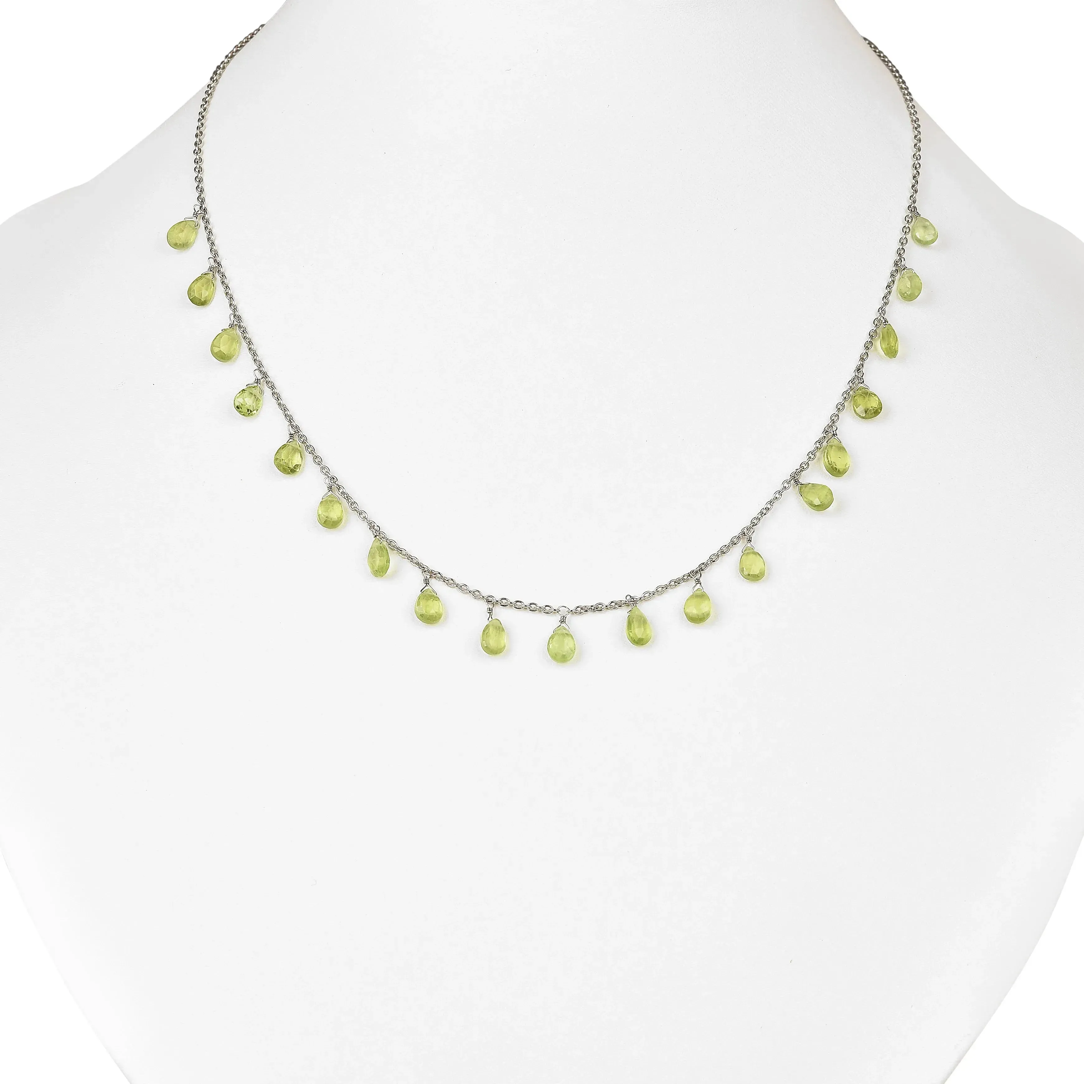 Dainty Layered Peridot Necklace