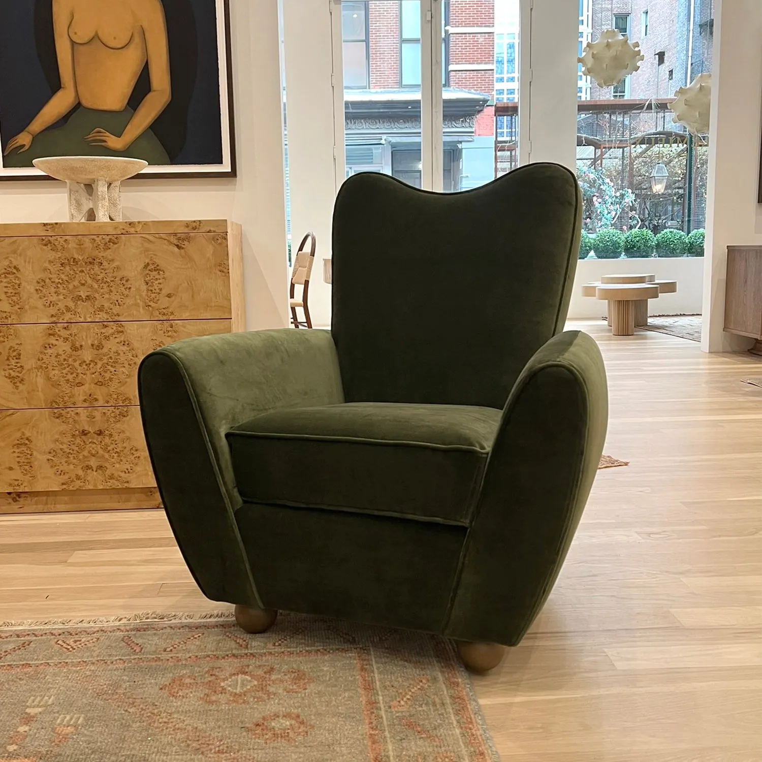 Danielle Chair in Vance Peridot Velvet