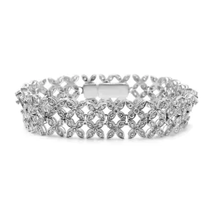 Diamond Daisy Cluster 7" Fancy Bracelet