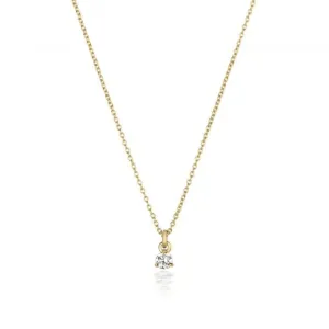 Diamond Jewellery 18ct Gold Diamond 3 Claw Necklace NDQ146