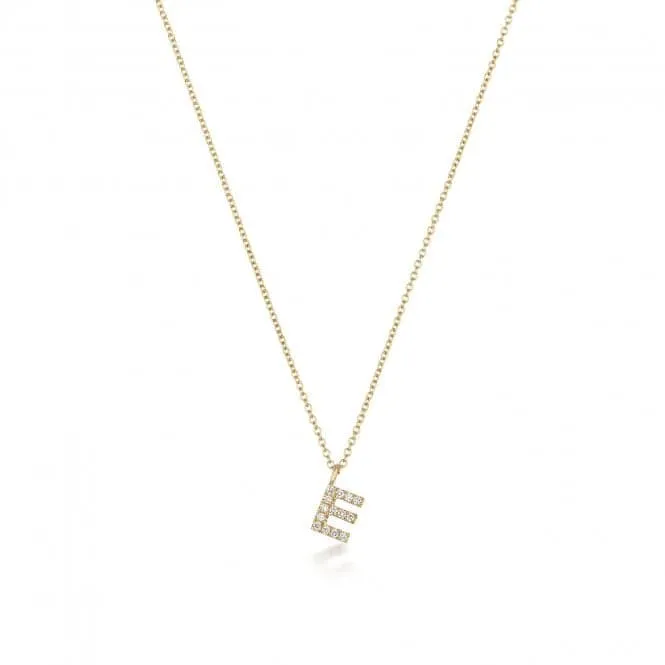 Diamond Jewellery 18ct Gold Diamond Initial Necklace NDQ154/E