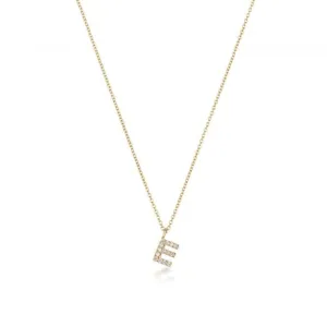 Diamond Jewellery 18ct Gold Diamond Initial Necklace NDQ154/E