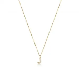 Diamond Jewellery 18ct Gold Diamond Initial Necklace NDQ154/J