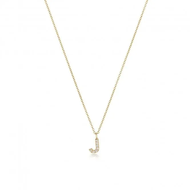 Diamond Jewellery 18ct Gold Diamond Initial Necklace NDQ154/J