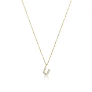 Diamond Jewellery 18ct Gold Diamond Initial Necklace NDQ154/U