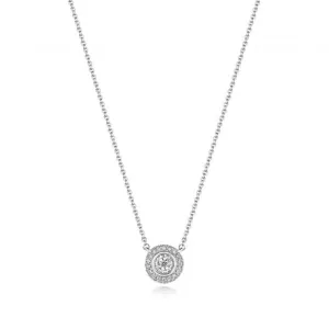 Diamond Jewellery 18CT White Gold Diamond Illusion Necklace NDQ128W