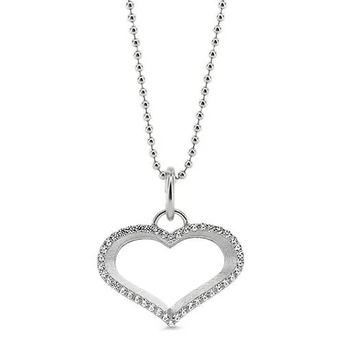 Diamond Outline Heart Necklace