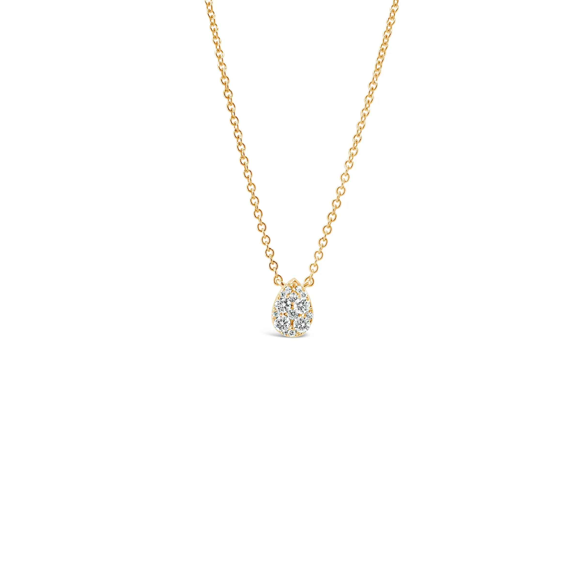 Diamond Teardrop Cluster Necklace