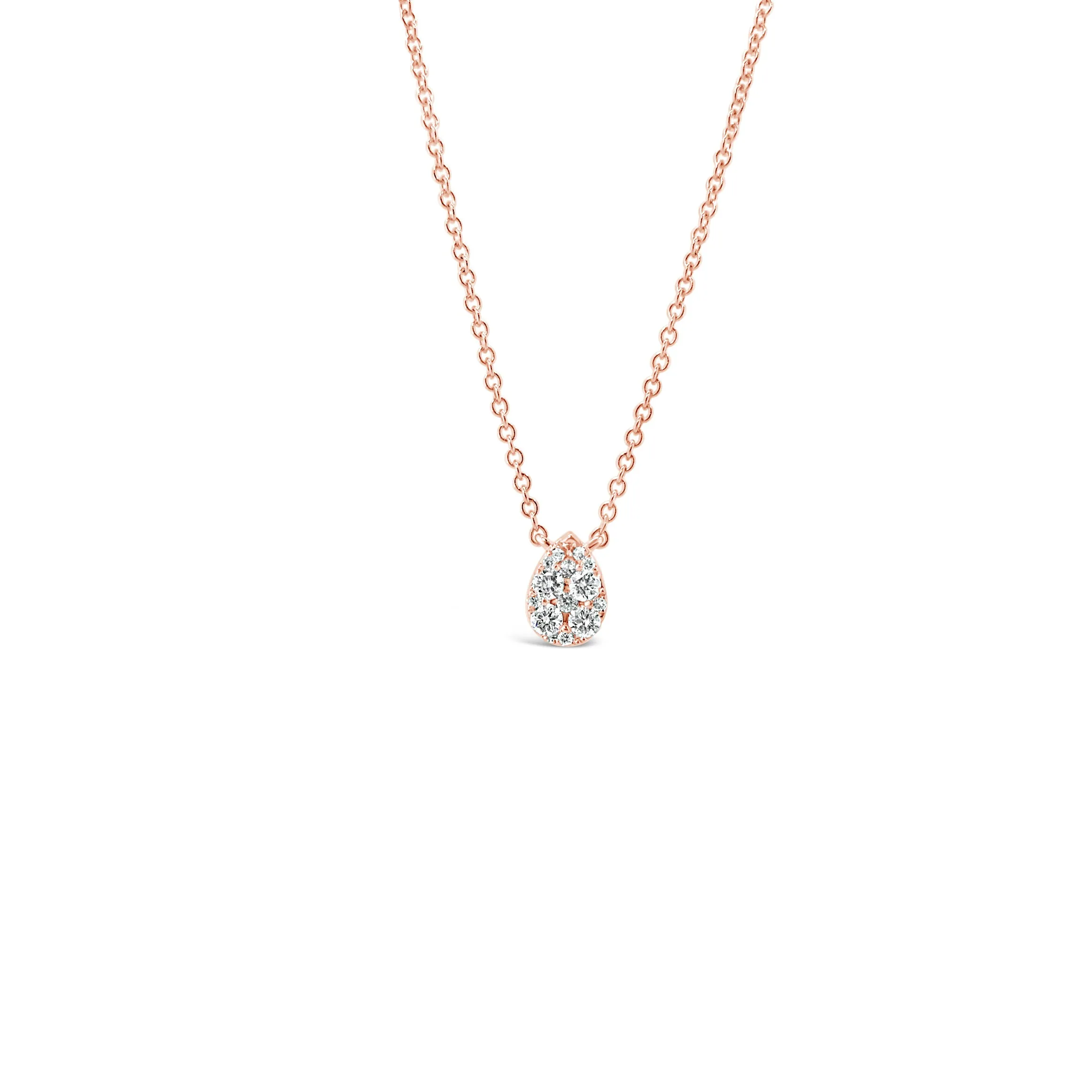 Diamond Teardrop Cluster Necklace