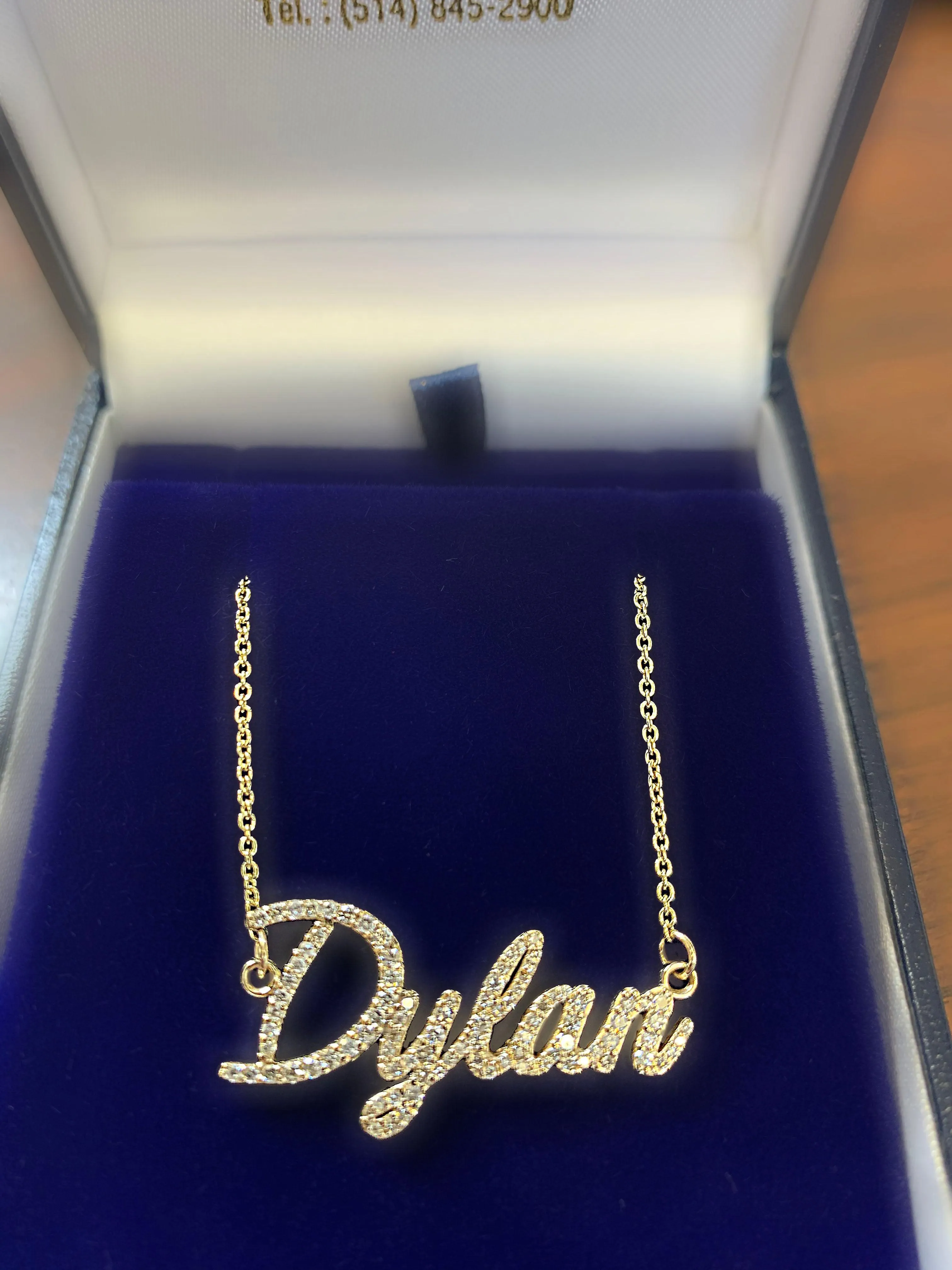 Dylan Name Necklace with Diamonds