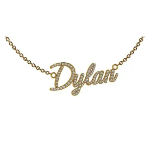 Dylan Name Necklace with Diamonds