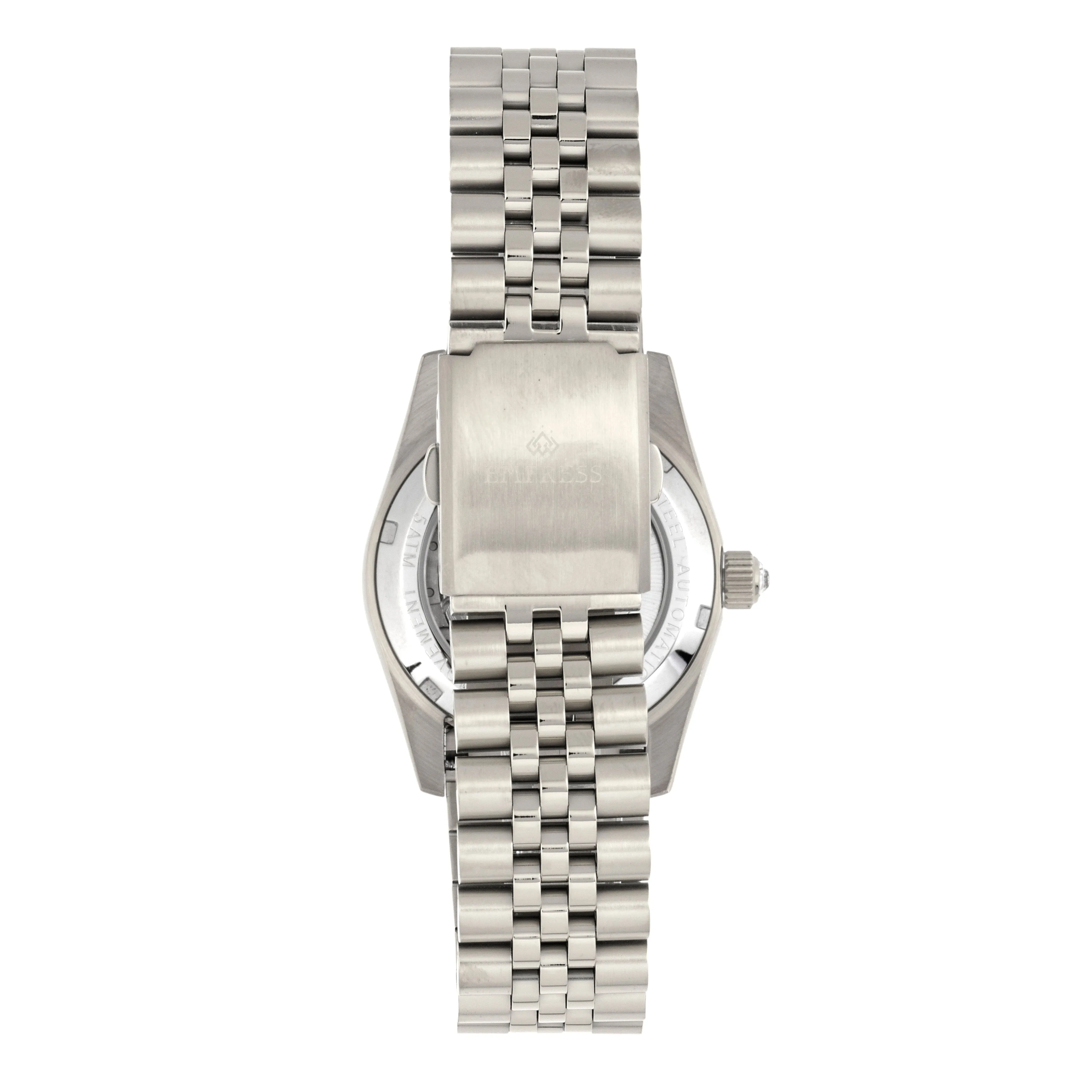 Empress Constance Automatic Bracelet Watch w/Date - Silver/Black