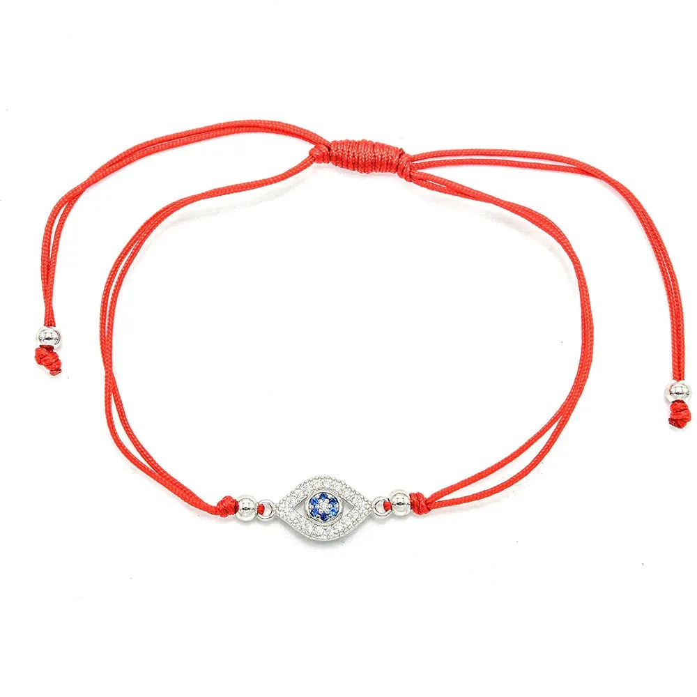 Evil Eye Red String Lucky Bracelet, 925 Sterling Silver, Waterproof Luxury Bracelet