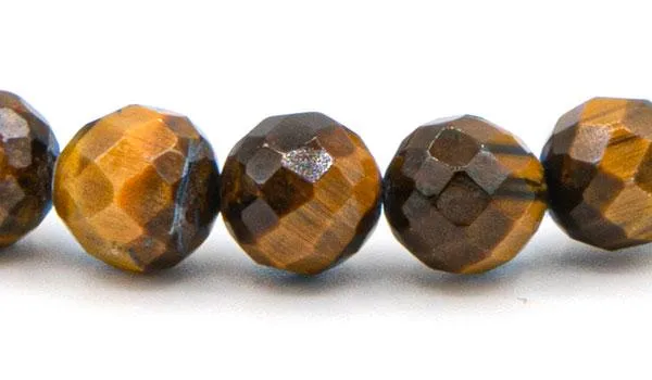 Faceted Tigers Eye Natural Gemstone Bracelet