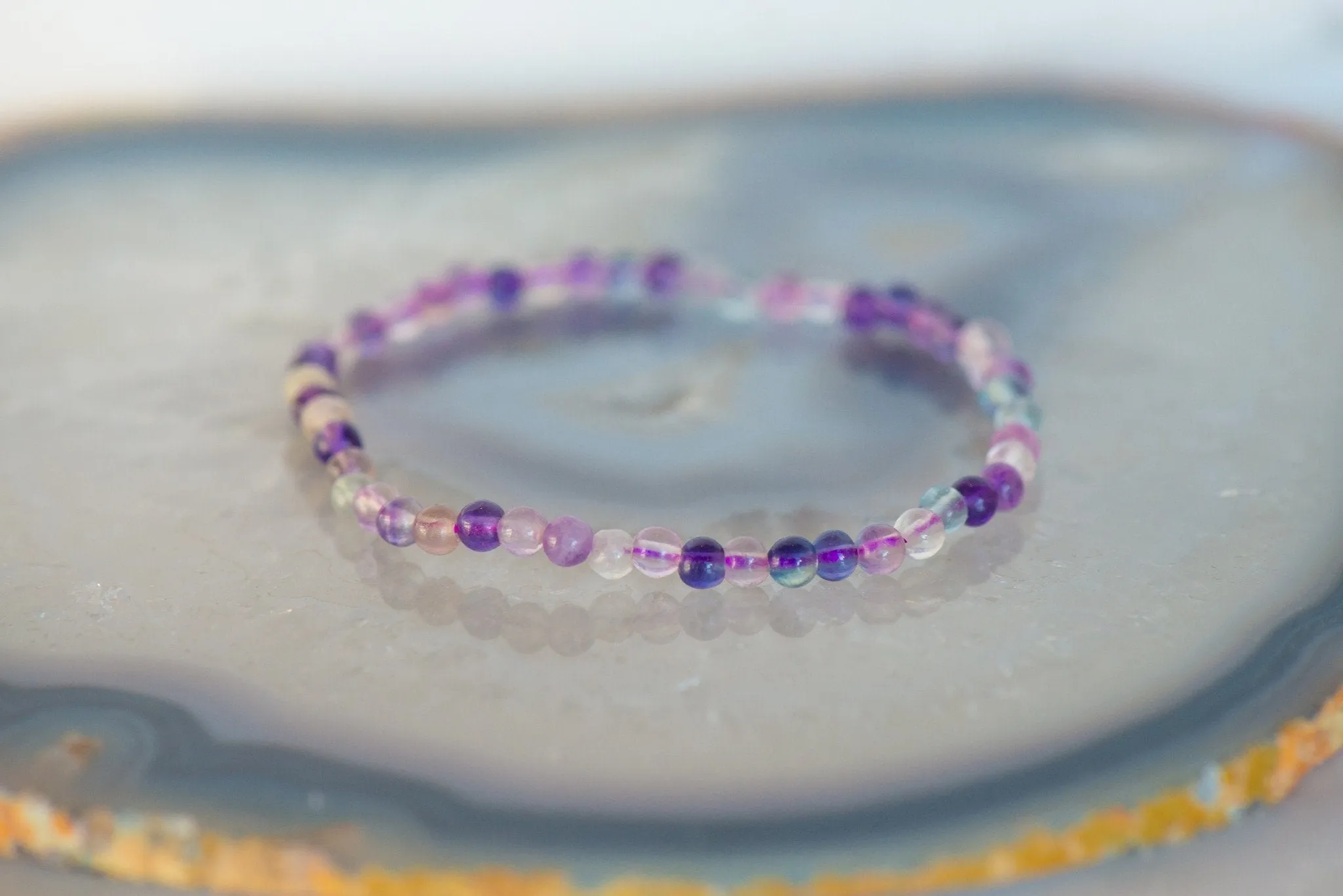 Fluorite Dainty Bracelet