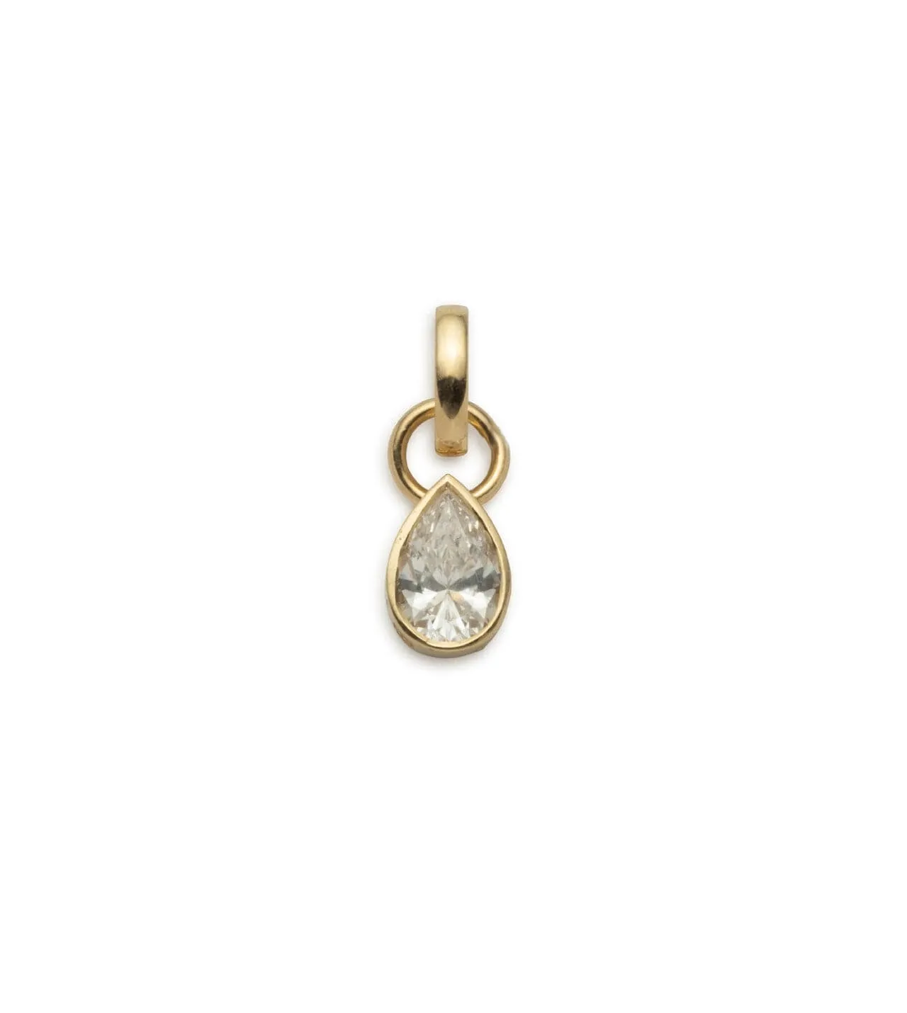 Forever & Always a Pair - Love : 1.25 ct Diamond Pear Pendant with Oval Push Gate