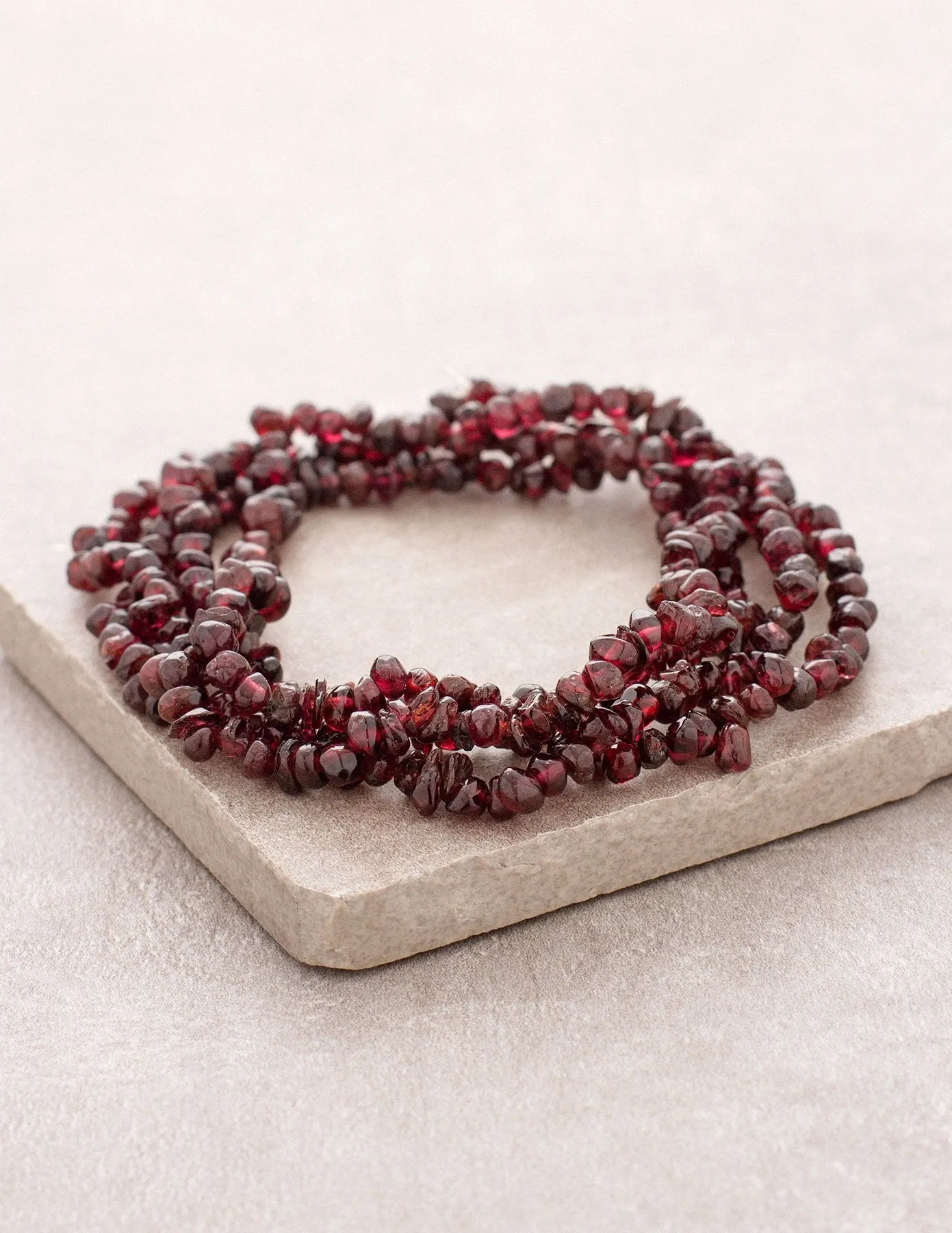 Garnet Gemstone Chip Necklace