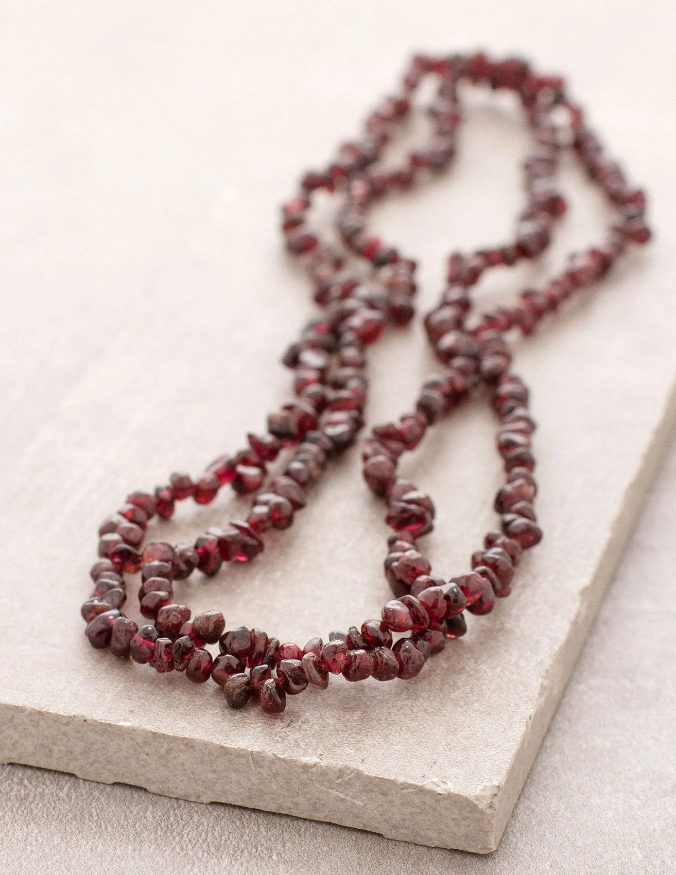 Garnet Gemstone Chip Necklace