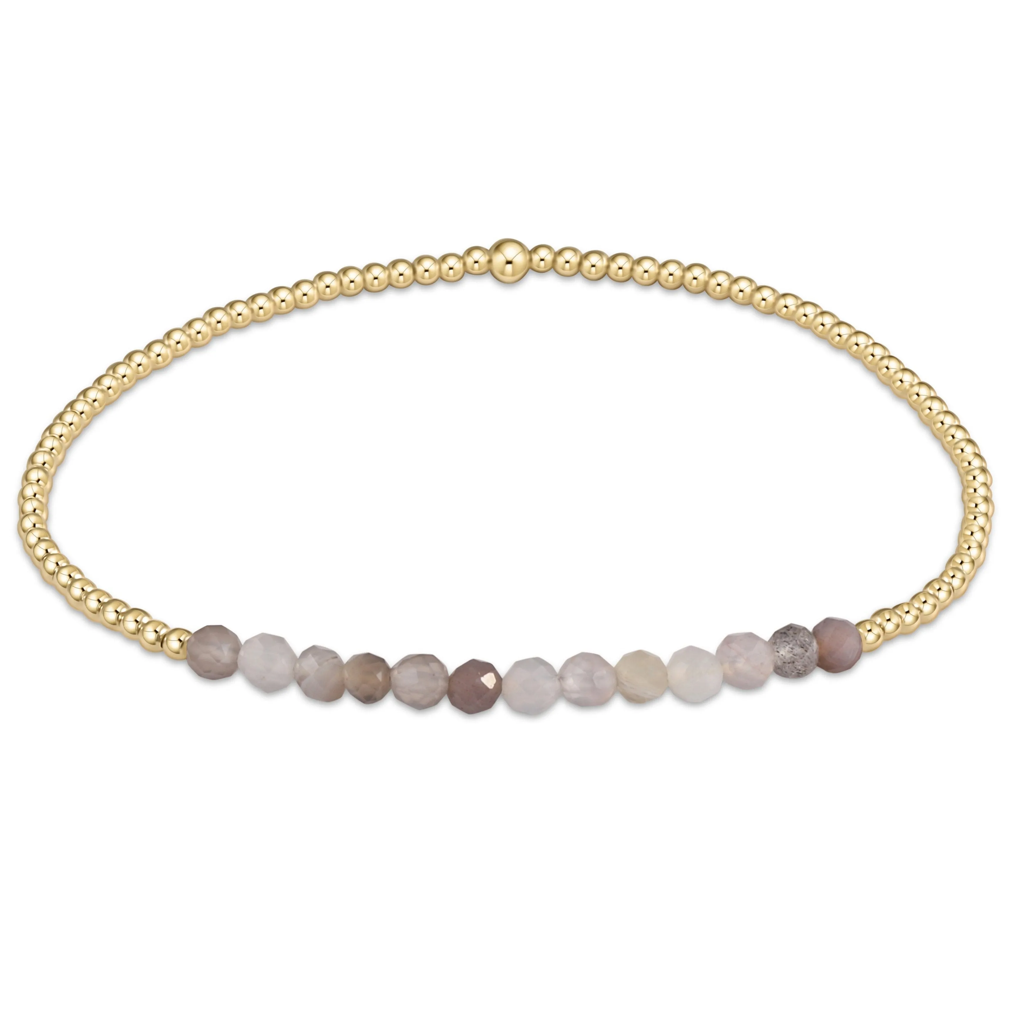 Gold Bliss 2mm Gemstone Bead Bracelet