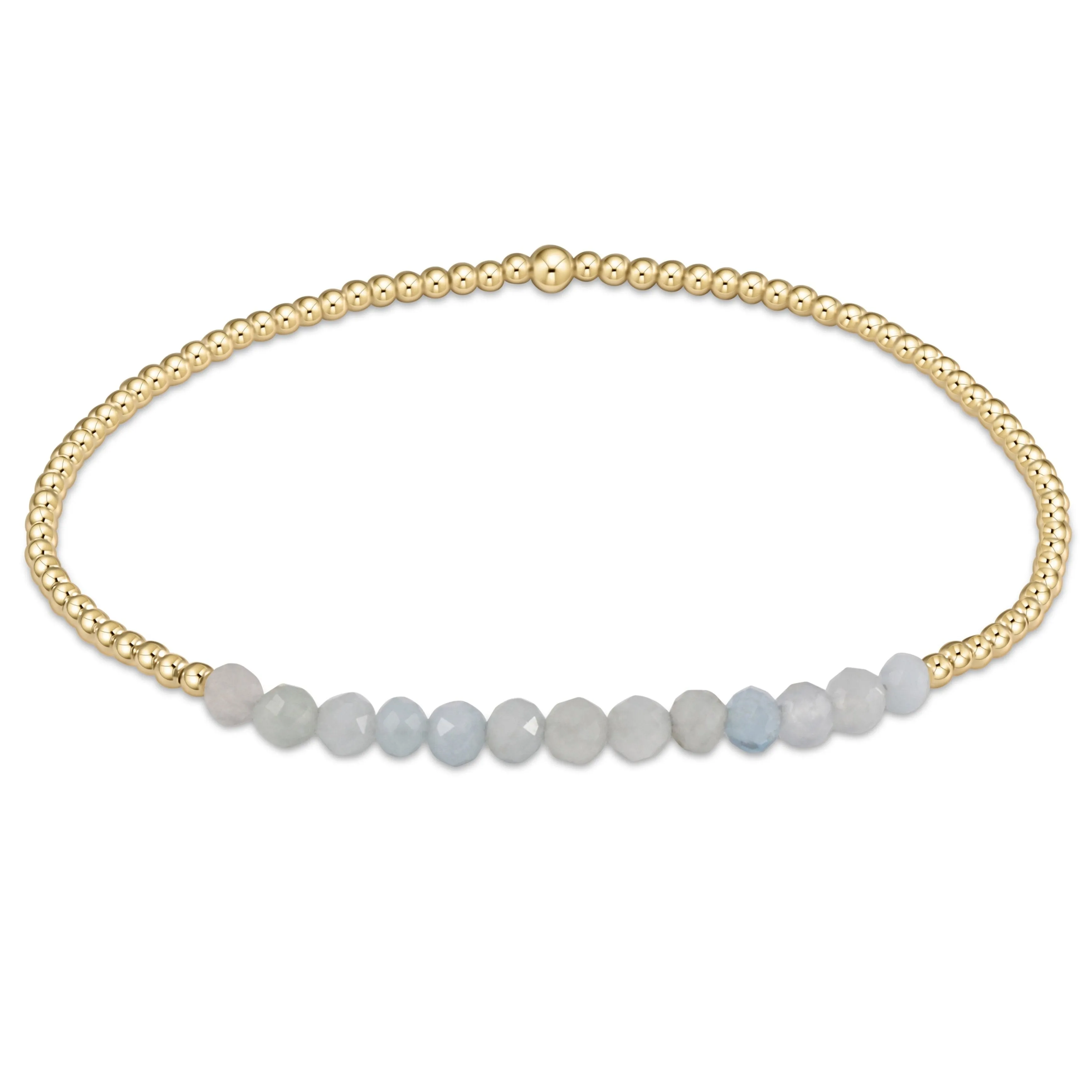 Gold Bliss 2mm Gemstone Bead Bracelet