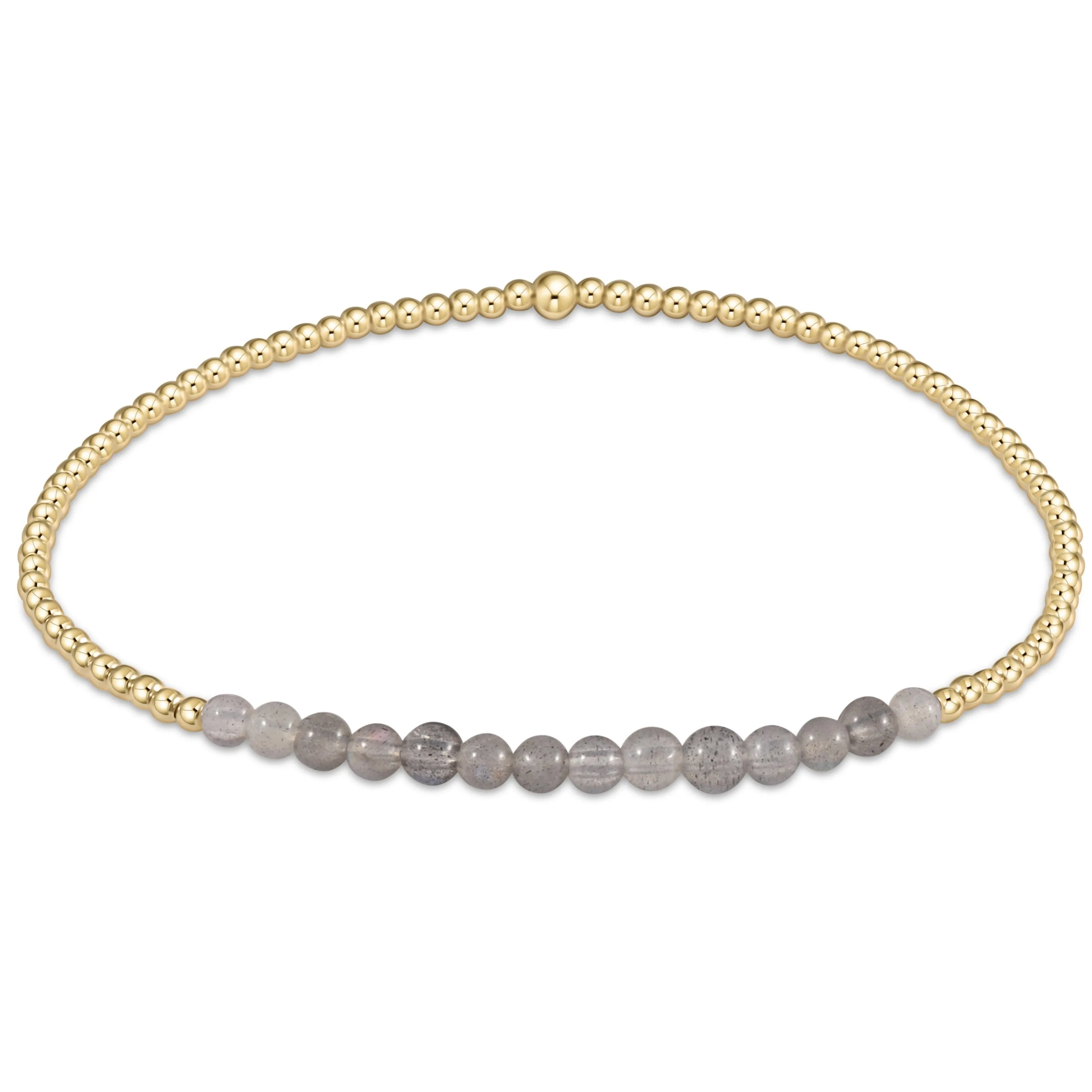 Gold Bliss 2mm Gemstone Bead Bracelet