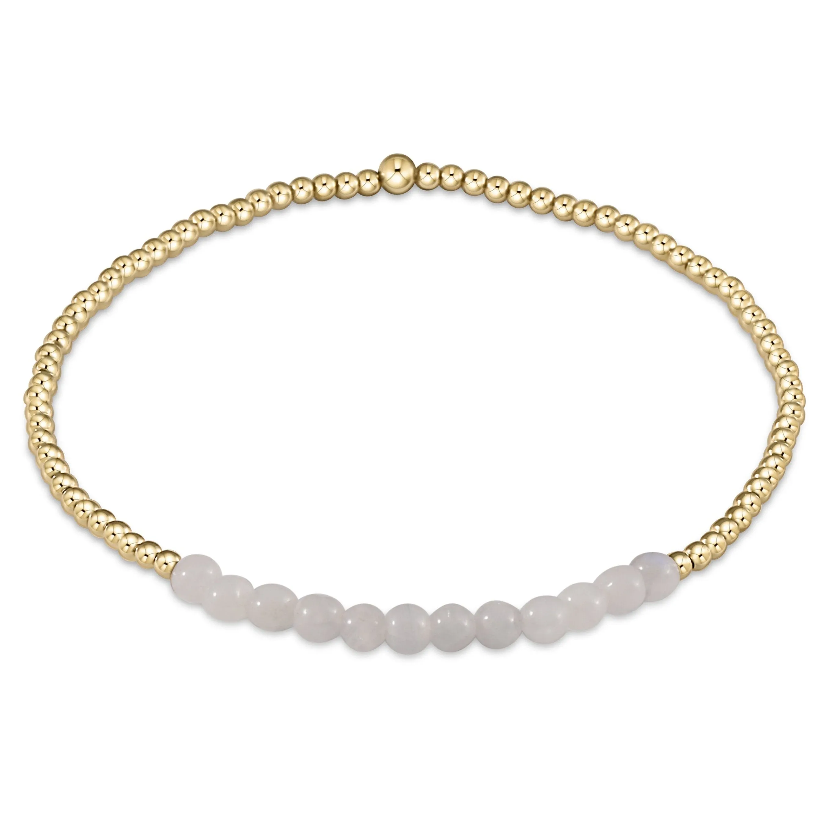 Gold Bliss 2mm Gemstone Bead Bracelet