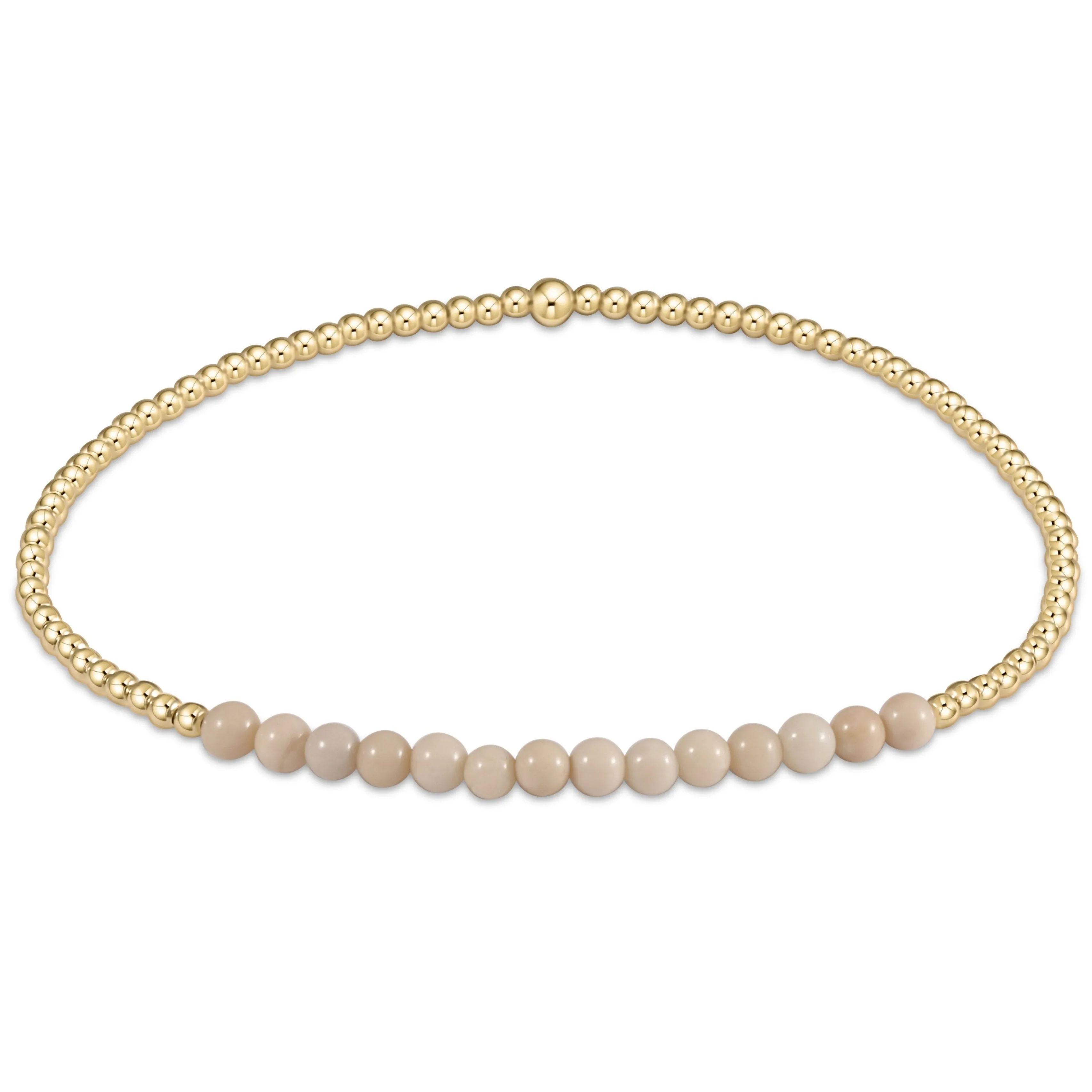 Gold Bliss 2mm Gemstone Bead Bracelet