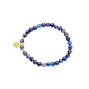 Golden Pixie Dust Blue Lapis Lazuli Signature Stretch Bracelet