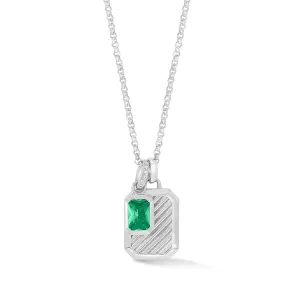 Green Garnet Octagon Humbug Necklace