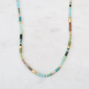 Green Stone Mix Necklace