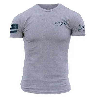 Grunt Style 1776 Flag Tshirt (Heather Grey)