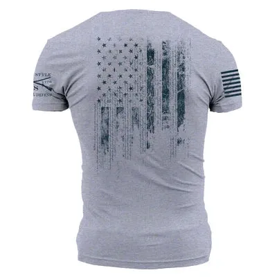 Grunt Style 1776 Flag Tshirt (Heather Grey)