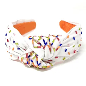 Hand Beaded Sprinkles Knot Headband (more colors)