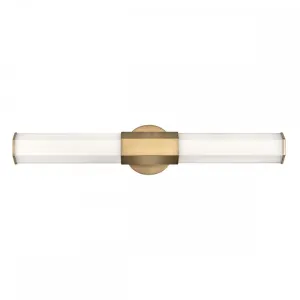 Hinkley Lighting QN-FACET-LED2-HB-BATH Facet 2 Light LED Bathroom Wall Light Heritage Brass