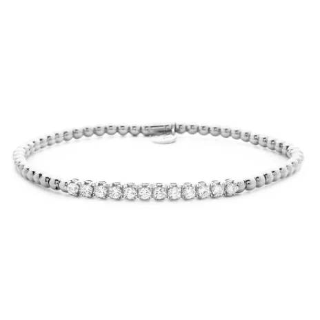 Hulchi Belluni 18K White Gold Tresore Diamond Bracelet