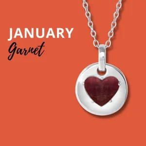 JANUARY Birthstone Jane Necklace in Garnet