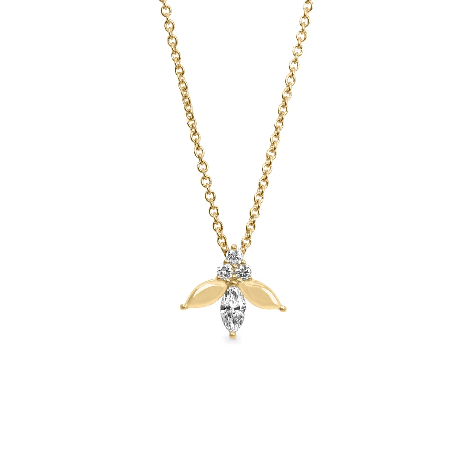 Jeanne Poisson Necklace Center Diamond