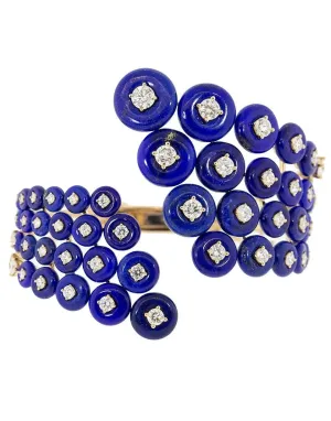 Lapis Lazuli and Diamond Comet Bracelet