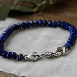 Lapis Lazuli gemstone knotted bracelet