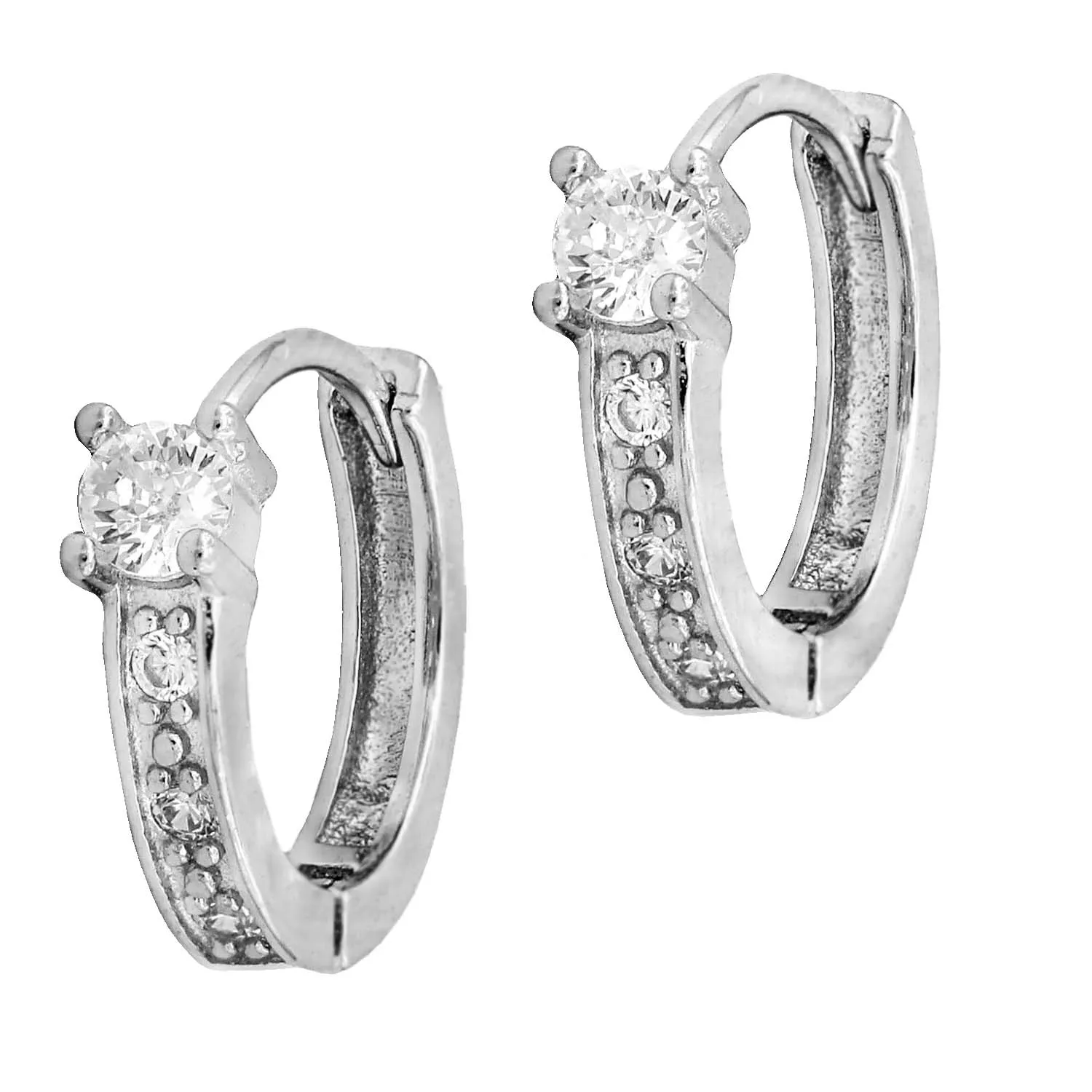 Lavish and Luxurious Silver Huggie 925 Silver Earrings