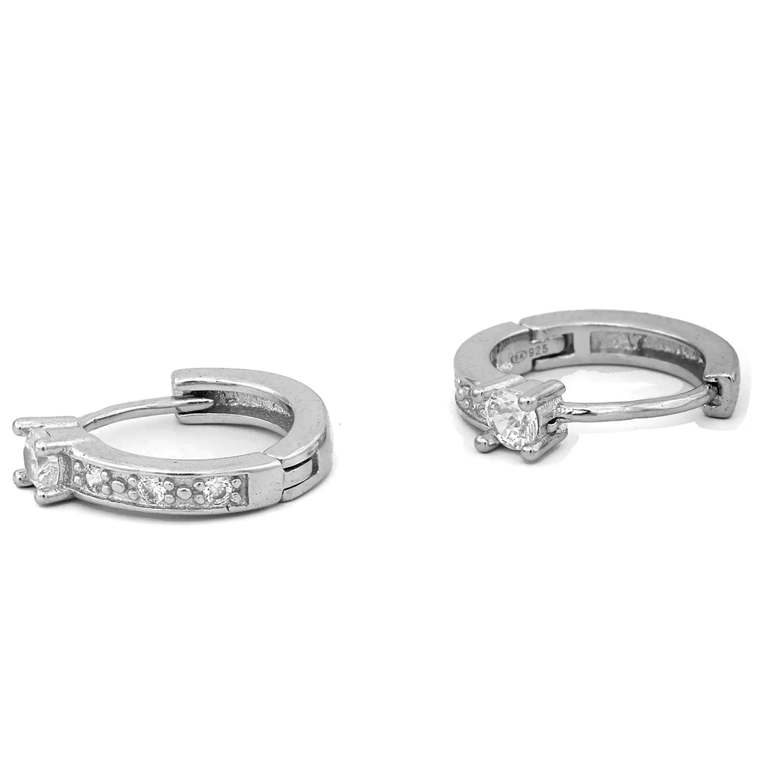 Lavish and Luxurious Silver Huggie 925 Silver Earrings