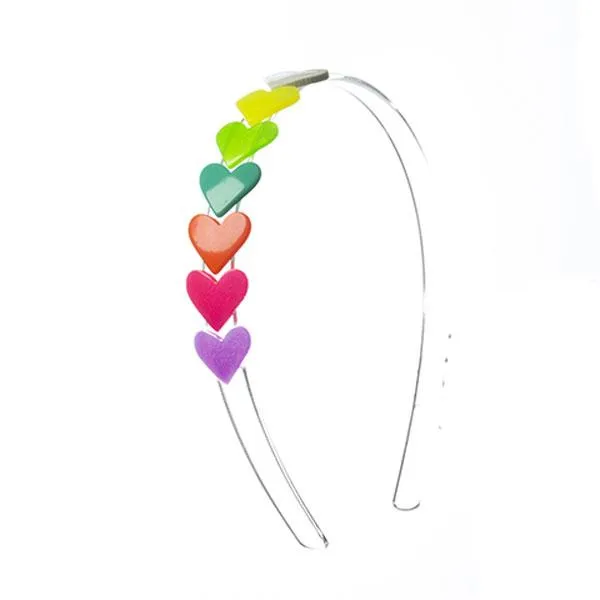 Lilies & Roses Centipede Heart Headband - Neon